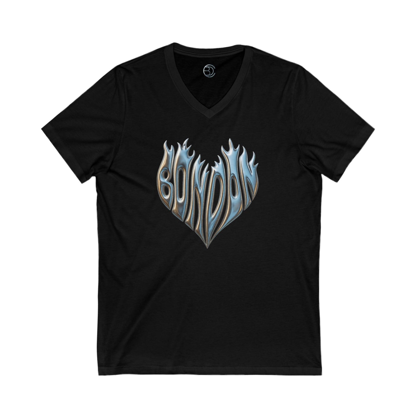 Blazing Chrome Heart V-Neck