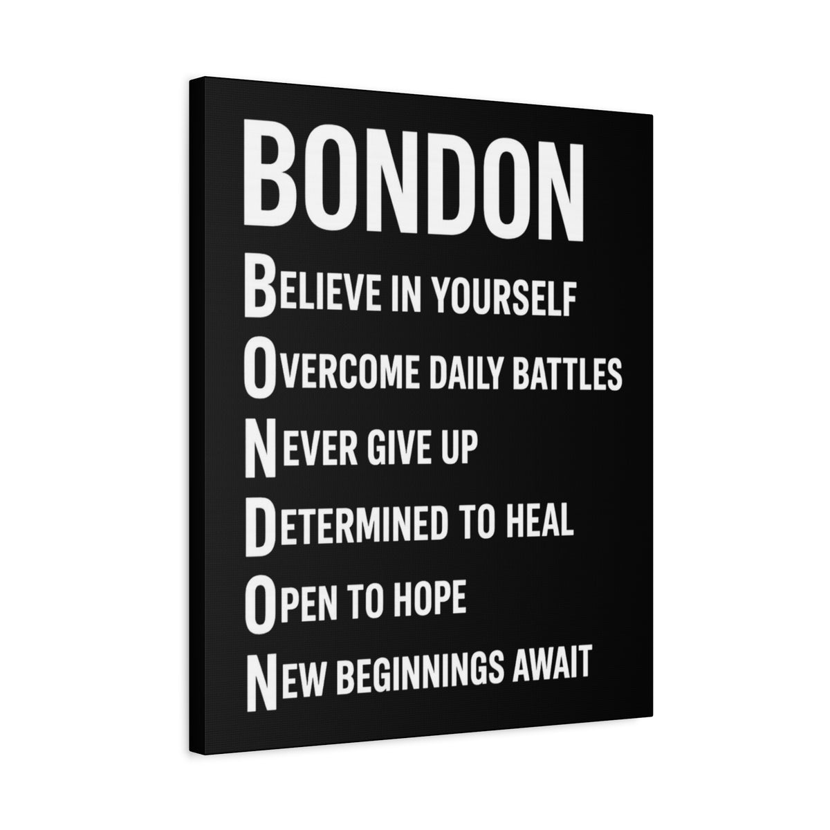 BONDON Acrostic Canvas (Matte Stretched)