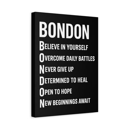 BONDON Acrostic Canvas (Matte Stretched)