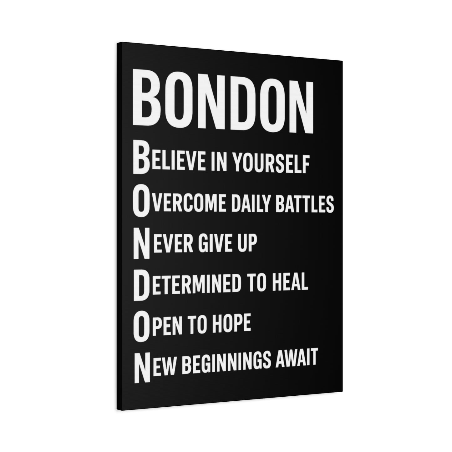 BONDON Acrostic Canvas (Matte Stretched)
